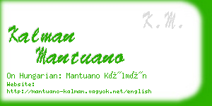 kalman mantuano business card